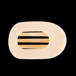 Almond Beige Large Flat Round Hair Clip