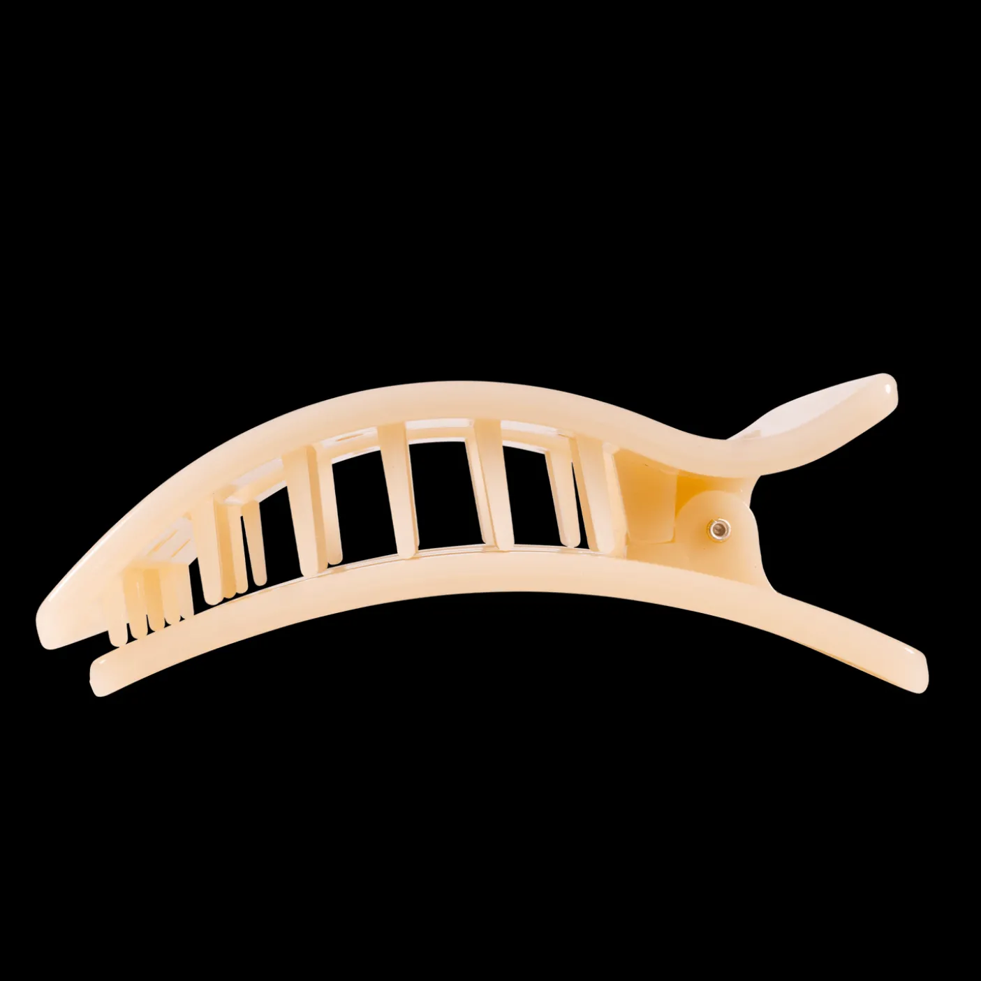 Almond Beige Large Flat Rectangle Hair Clip