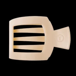 Almond Beige Large Flat Square Hair Clip