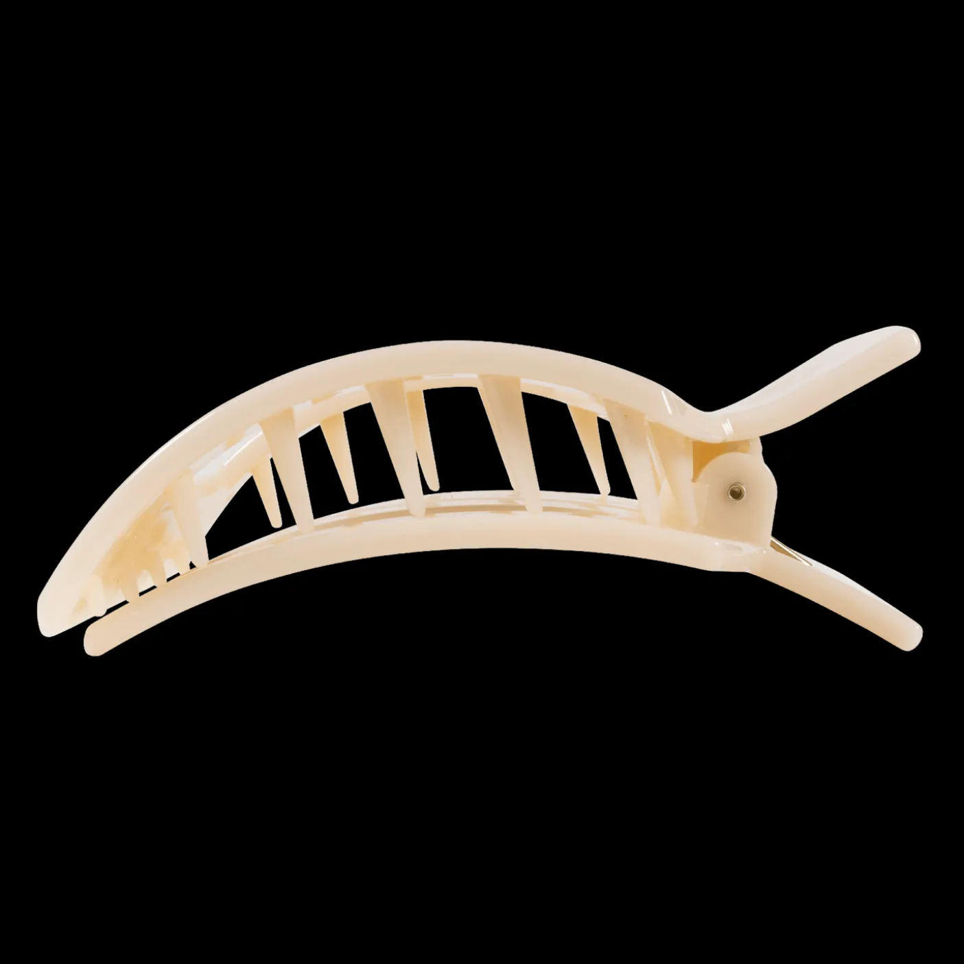 Almond Beige Large Flat Square Hair Clip