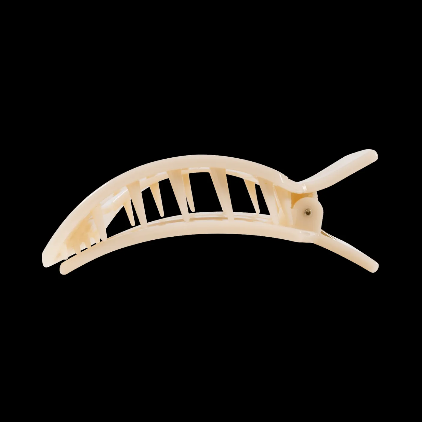 Almond Beige Medium Flat Square Hair Clip
