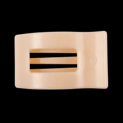 Almond Beige Medium Flat Rectangle Hair Clip