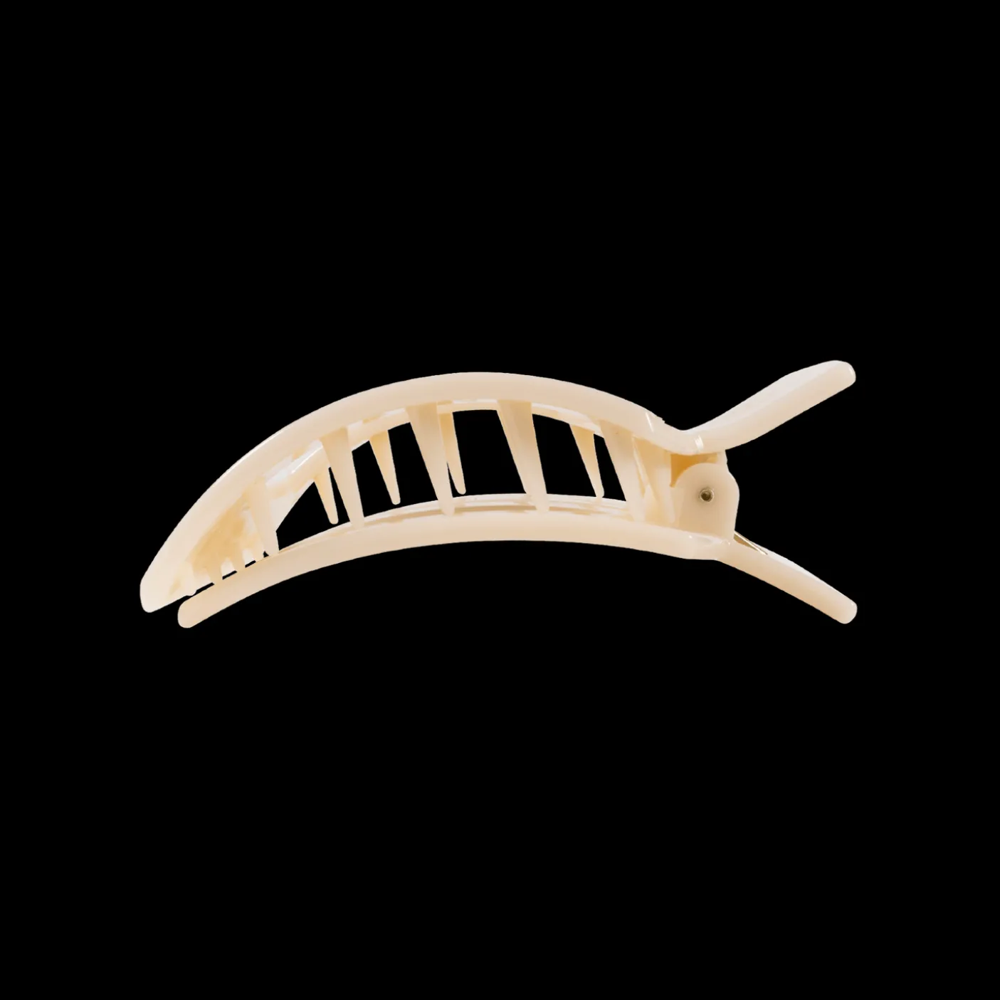 Almond Beige Small Flat Square Hair Clip