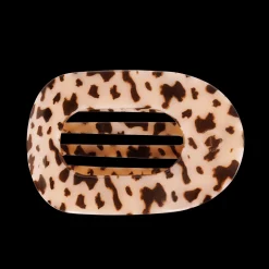 Blonde Tortoise Large Flat Round Hair Clip