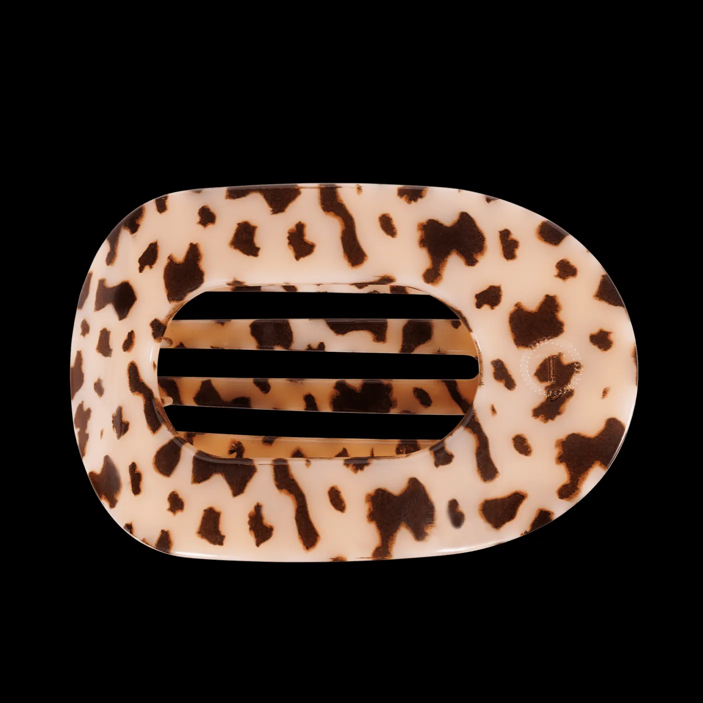 Blonde Tortoise Large Flat Round Hair Clip