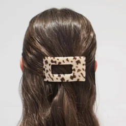 Blonde Tortoise Small Flat Rectangle Hair Clip