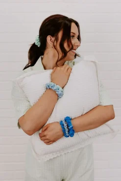 Blue My Mind Small Silk Scrunchies