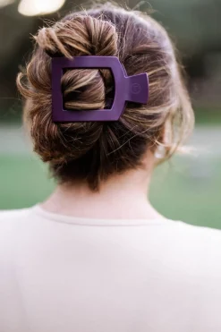 Burgundy Bliss Large Flat Square Hair Clip