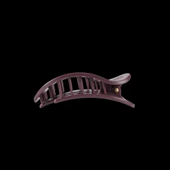 Burgundy Bliss Small Flat Round Hair Clip