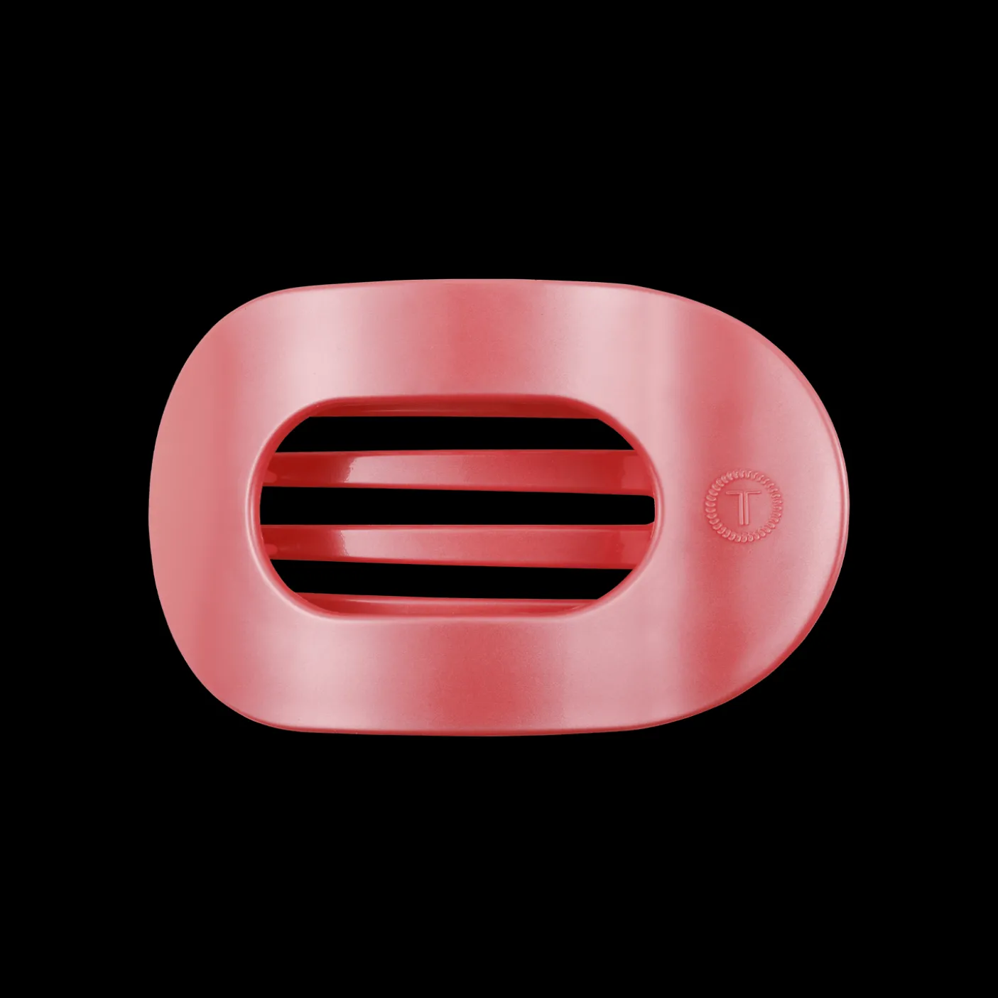 Calming Coral Medium Flat Round Hair Clip