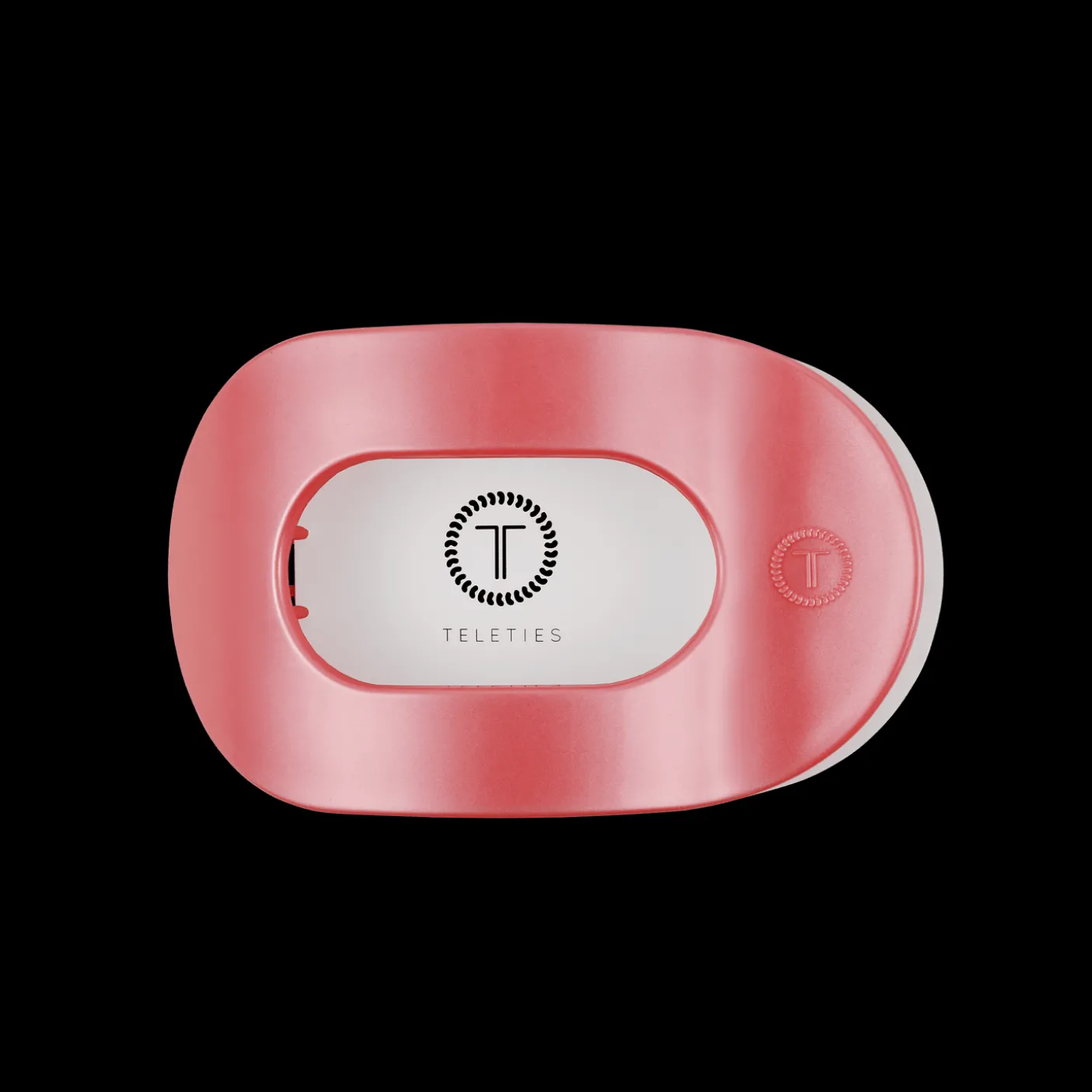 Calming Coral Medium Flat Round Hair Clip