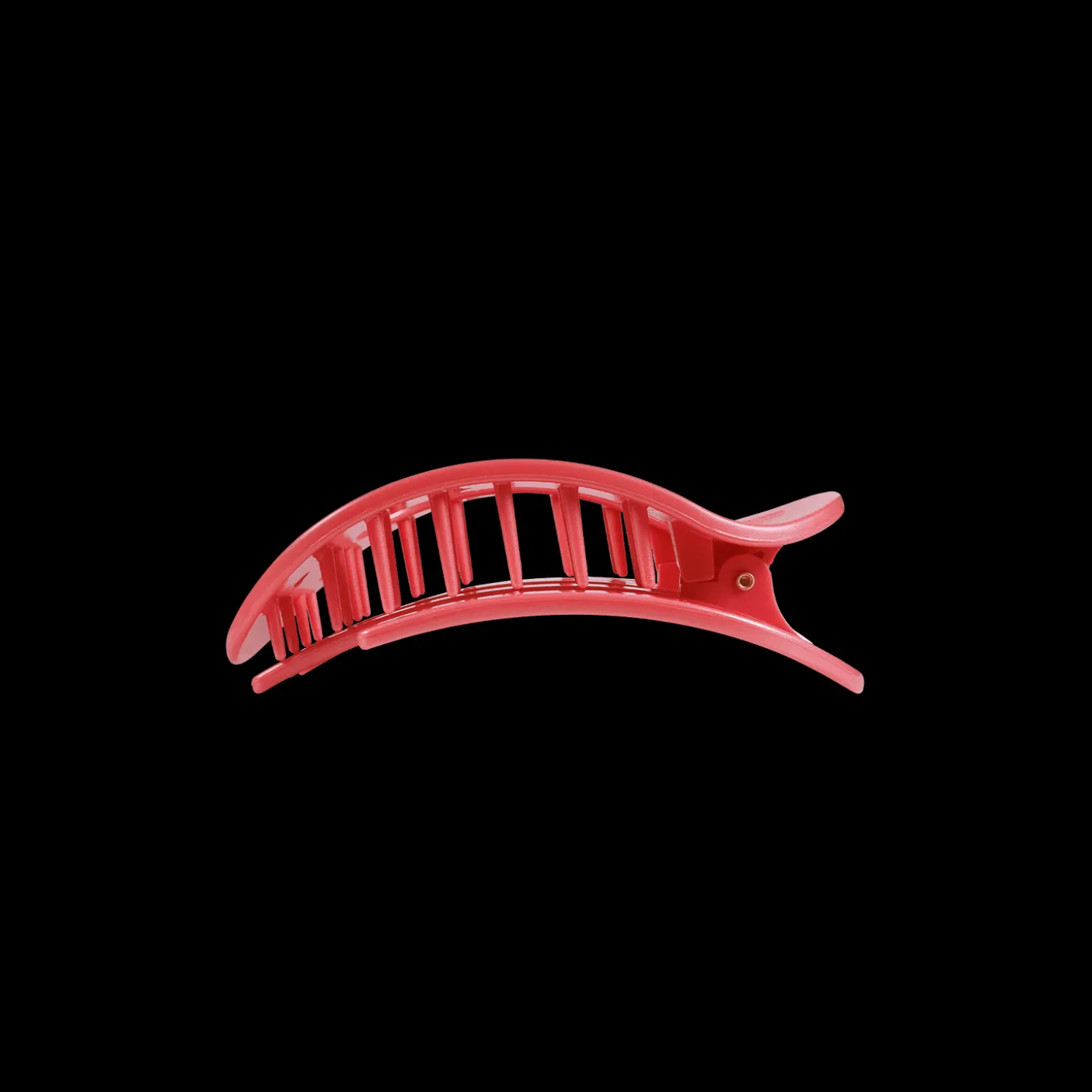 Calming Coral Small Flat Round Hair Clip