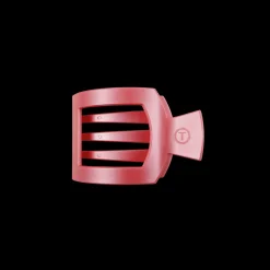 Calming Coral Small Flat Square Hair Clip