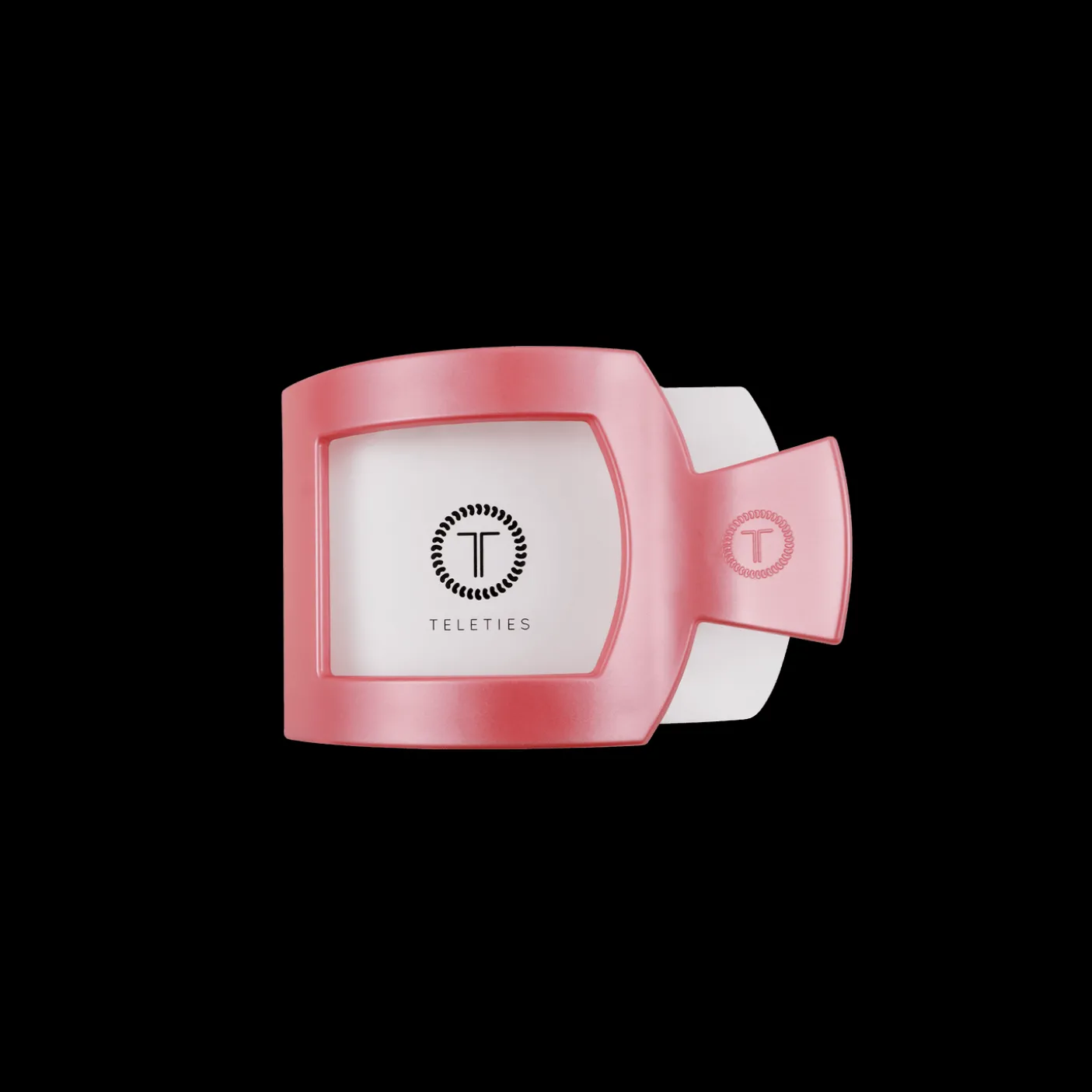 Calming Coral Small Flat Square Hair Clip