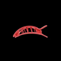 Calming Coral Small Flat Square Hair Clip