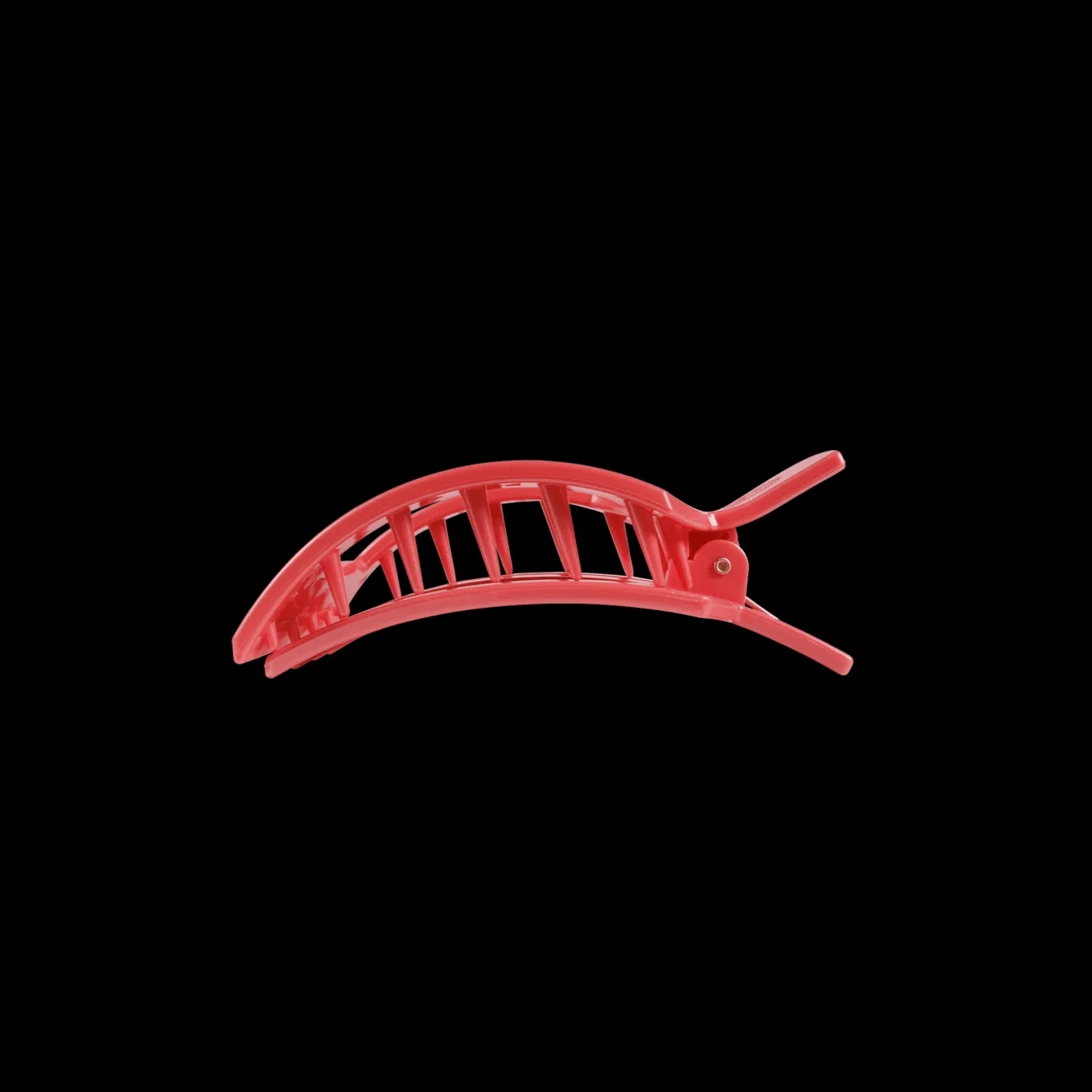 Calming Coral Small Flat Square Hair Clip