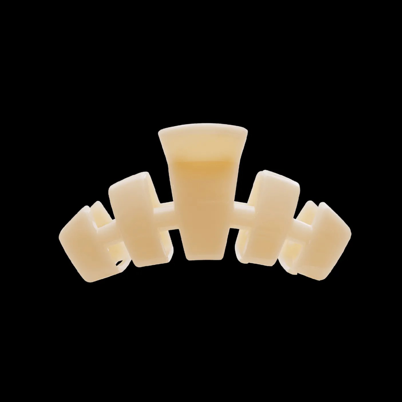 Classic Almond Beige Small Claw Hair Clip