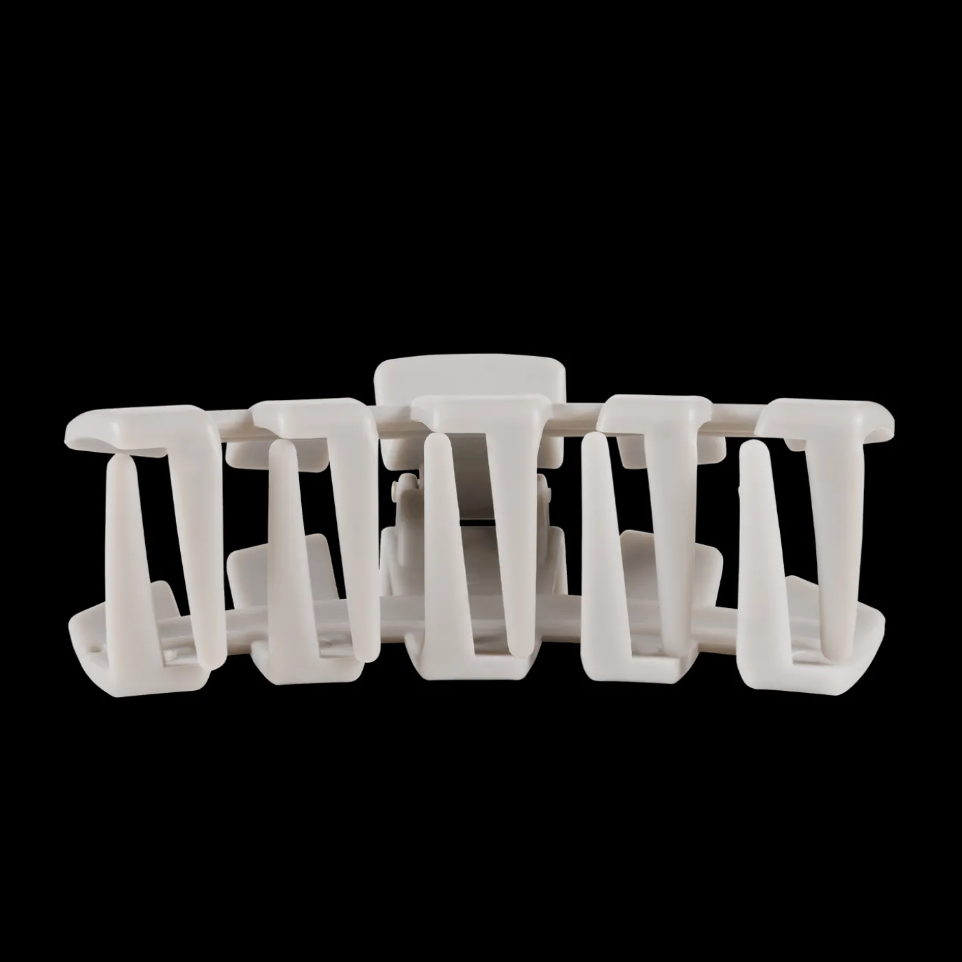 Classic Silver Flames Large Claw Hair Clip