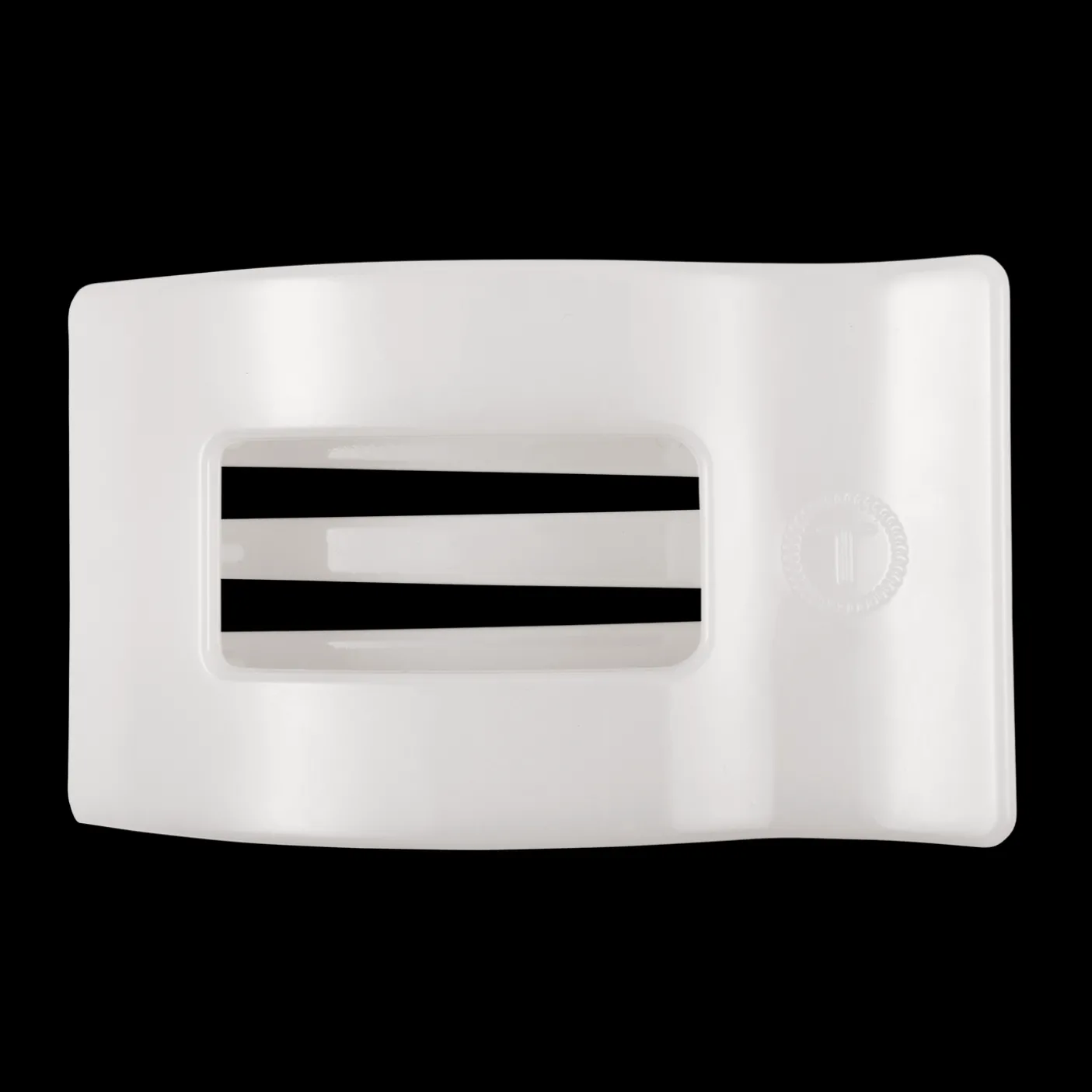 Coconut White Large Flat Rectangle Hair Clip