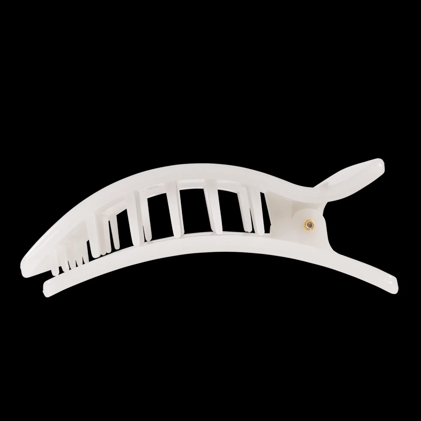 Coconut White Large Flat Rectangle Hair Clip