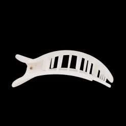 Coconut White Medium Flat Round Hair Clip