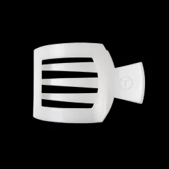 Coconut White Medium Flat Square Hair Clip