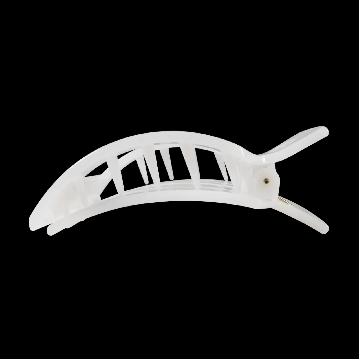 Coconut White Medium Flat Square Hair Clip