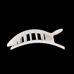 Coconut White Medium Flat Rectangle Hair Clip
