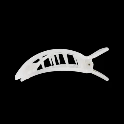 Coconut White Small Flat Square Hair Clip