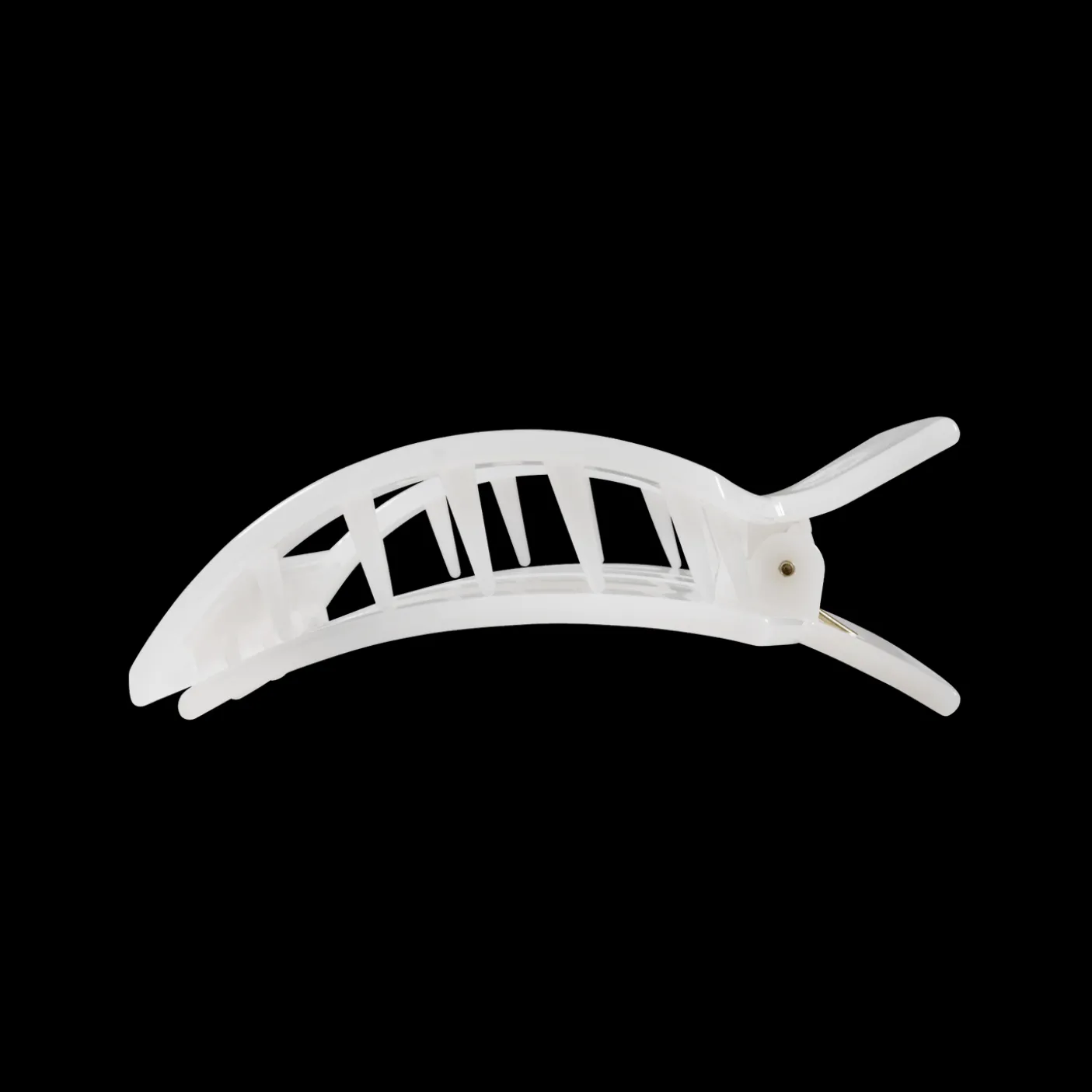 Coconut White Small Flat Square Hair Clip