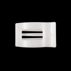 Coconut White Small Flat Rectangle Hair Clip