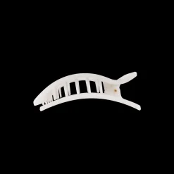 Coconut White Small Flat Rectangle Hair Clip