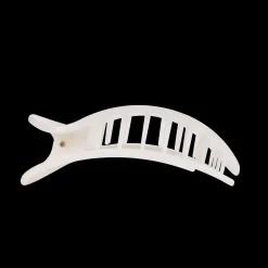 Coconut White Small Flat Round Hair Clip