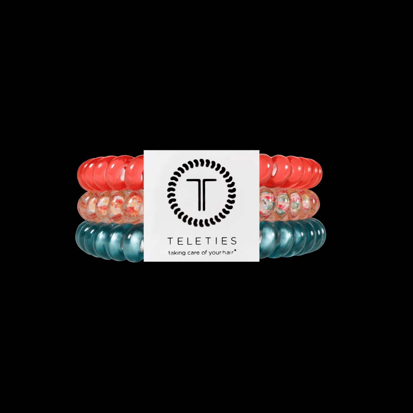 Coral Craze Small Hair Ties
