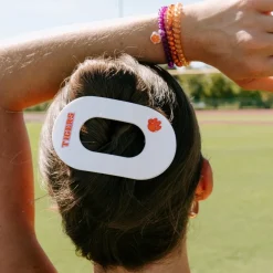 Go Tigers! Large Flat Round Hair Clip