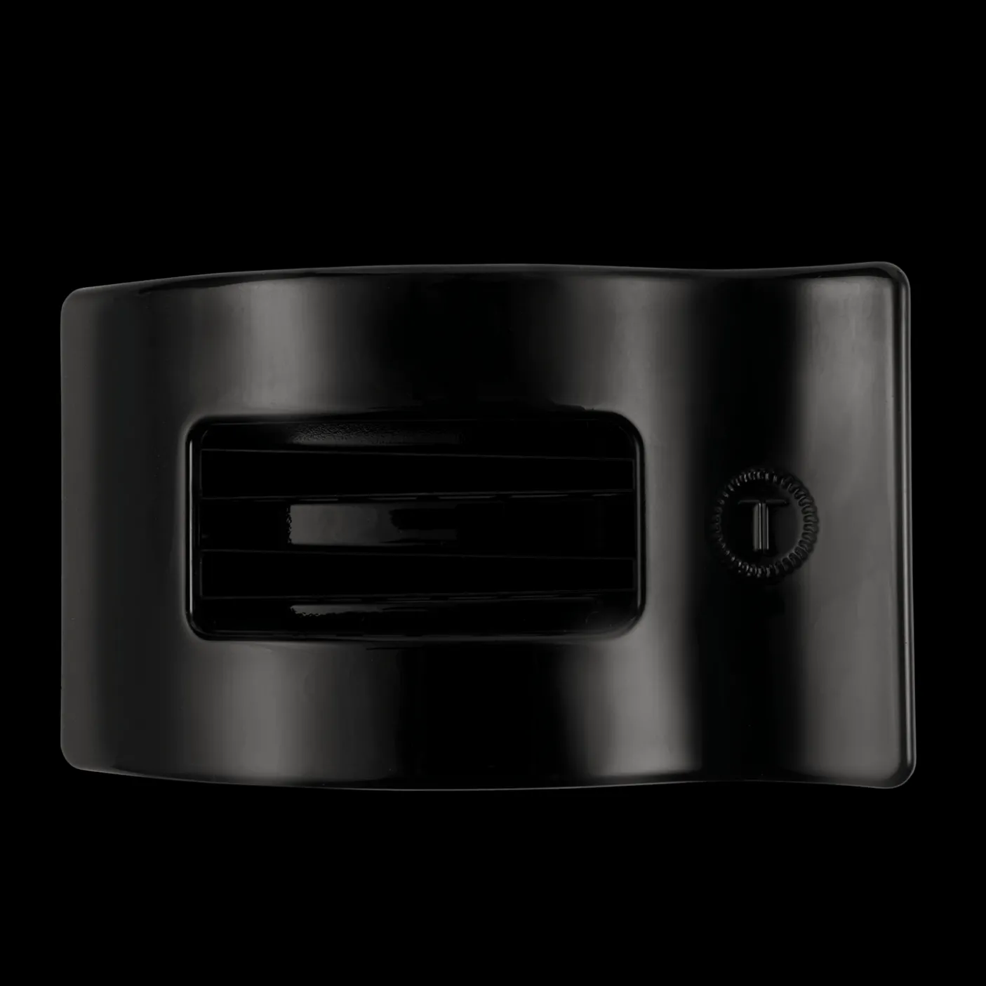 Jet Black Large Flat Rectangle Hair Clip