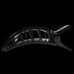 Jet Black Large Flat Square Hair Clip