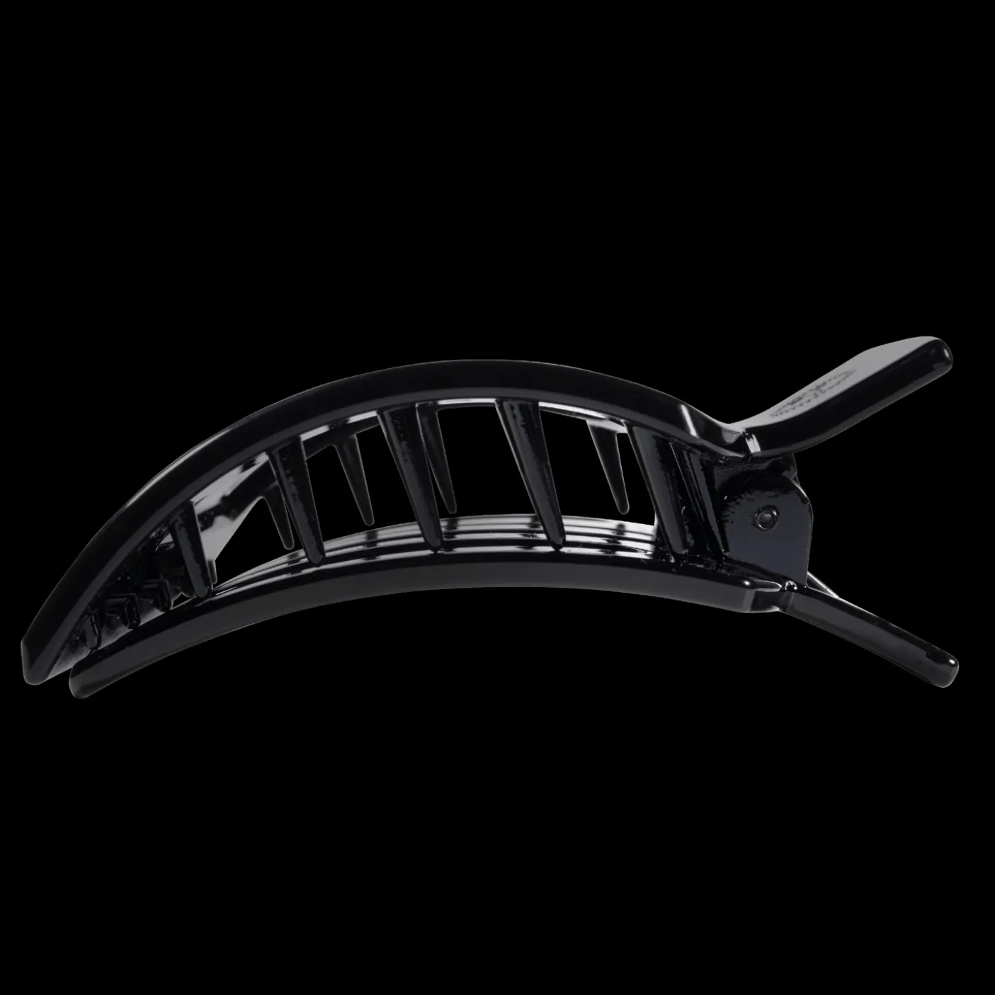 Jet Black Large Flat Square Hair Clip