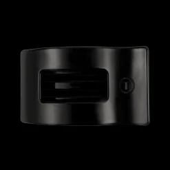 Jet Black Medium Flat Rectangle Hair Clip
