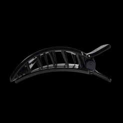 Jet Black Medium Flat Square Hair Clip