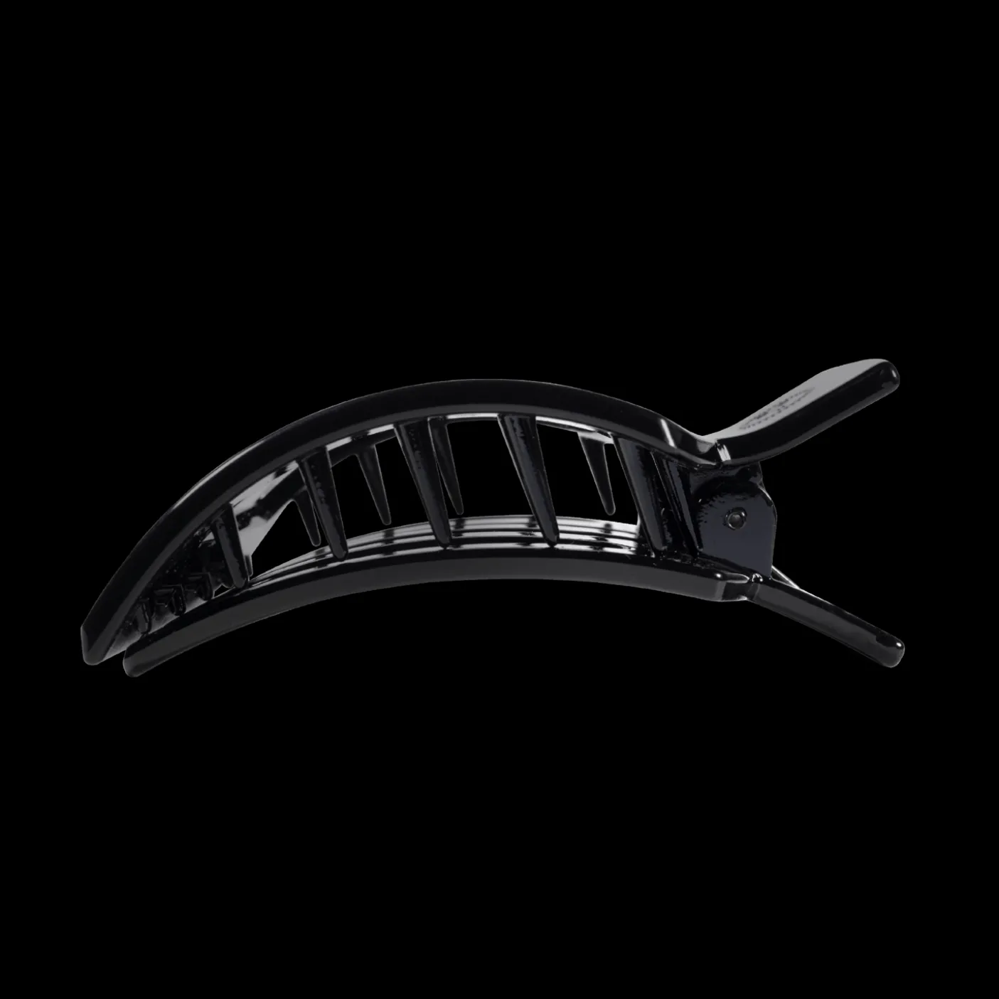 Jet Black Medium Flat Square Hair Clip