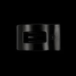 Jet Black Small Flat Rectangle Hair Clip