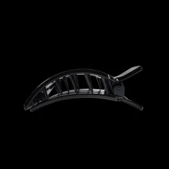 Jet Black Small Flat Square Hair Clip