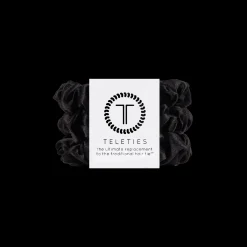 Jet Black Small Silk Scrunchies