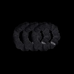 Jet Black Small Towel Scrunchies