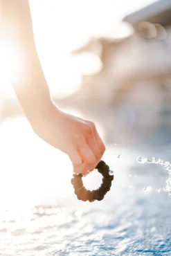 Jet Black Small Towel Scrunchies