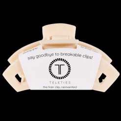 Open Almond Beige Large Claw Hair Clip