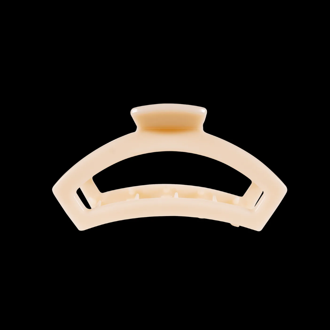 Open Almond Beige Small Claw Hair Clip