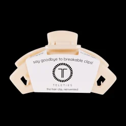 Open Almond Beige Small Claw Hair Clip