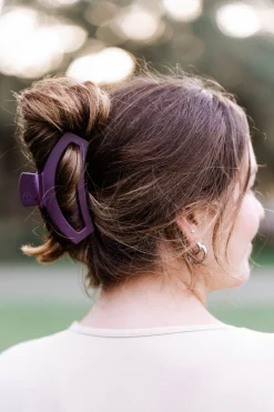 Open Burgundy Bliss Large Claw Hair Clip